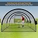 ZivPlay Baseball Batting Cage Net Batting Cages for Backyard Portable Pop Up Cage for Baseball and Softball 22ftx12ftx8ft with Pitching Machine Hole and Detachable Door