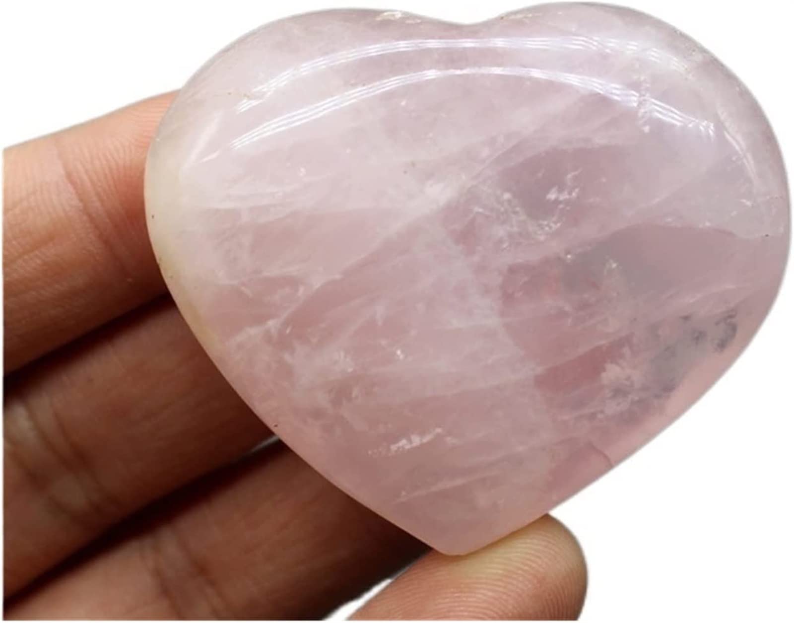 Minéraux et pierres de quartz rose naturel en cœur jaune pour collection