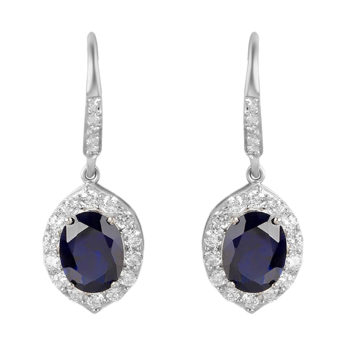 ZAVYA 925 Sterling Silver Cubic Zirconia Solitaire Halo Silver Plating Drop Earrings | | Gift for Women and Girls | With Certificate of Authenticity and 925 Hallmark (B0CWDCS8D1) Amazon Price History, Amazon Price Tracker