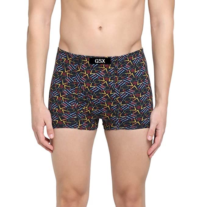 Image of Men Multicolor Pure Cotton Printed Underwear Pack of 4