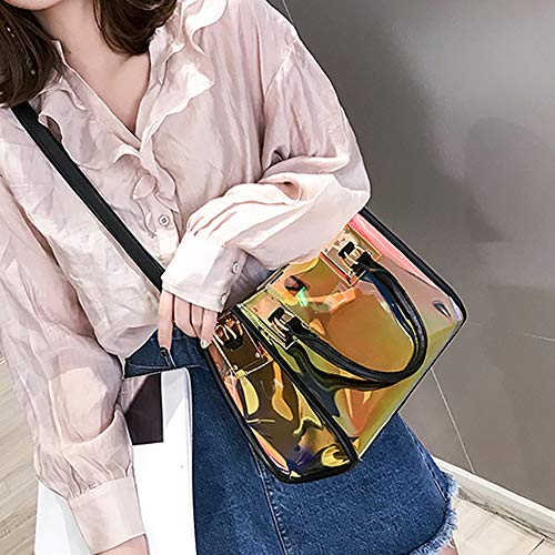 Bolso transparente de mano para mujer 2 piezas miniatura 4