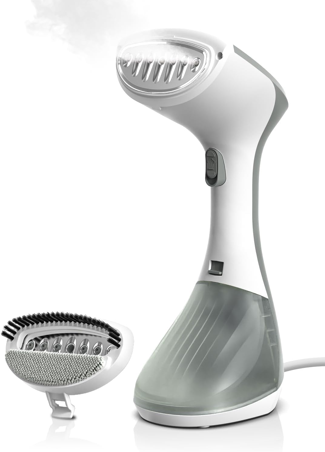 CONOPU Ferro da Stiro Verticale, 1300W Ferro da Stiro da Viaggio, 260 ml Stiratrice Verticale, Ferro da Stiro per Abiti in Posizione Orizzontale e Verticale, 2 Modalità di Vapore, Grigio