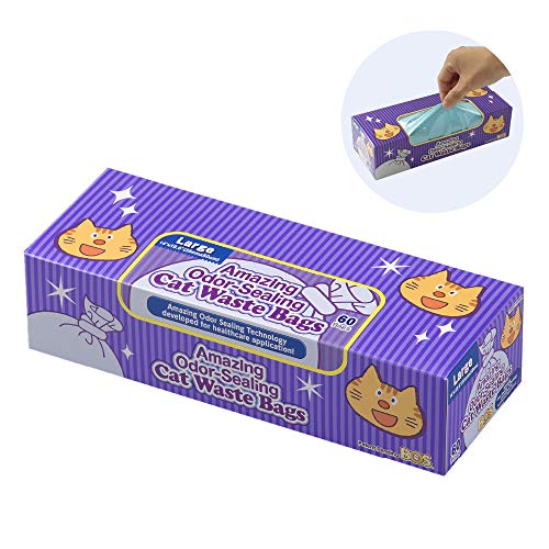 Bos Amazing Odor Sealing Cat Waste Disposal Bags  Durable Unscented size L Color Light Blue 60 Count Pack of 1 60 Bags ★not a Litter Box Liner  Cucciolini Doodles Bos amazing odor sealing cat waste disposal bags  durable unscented size l color light blue 60 count pack of 1 60 bags ★not a litter box liner   cucciolini doodles