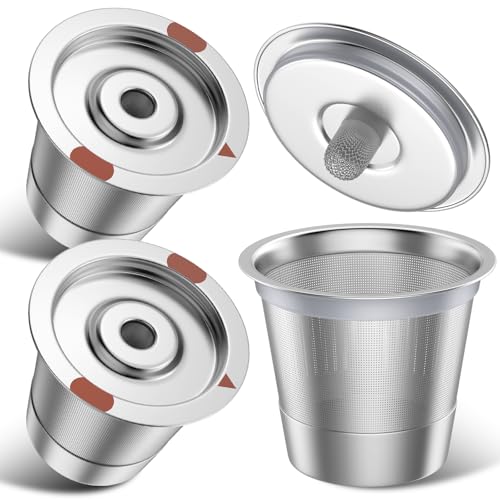 Image of Reusable K Cups for Keurig Stainless Steel Refillable Coffee Pods - Metal K Cup Reusable Coffee Filter for Keurig 1.0 & 2.0 K-Classic K-Elite K-Express K-Mini, BPA Free Permanent Coffee Filter(3pack)