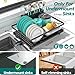MERRYBOX Dish Drying Rack Space-Saving Dish Racks for Kitchen Counter, Rustproof Drying Rack Kitchen with Large Utensil Holder and Increased Feet, 16.5