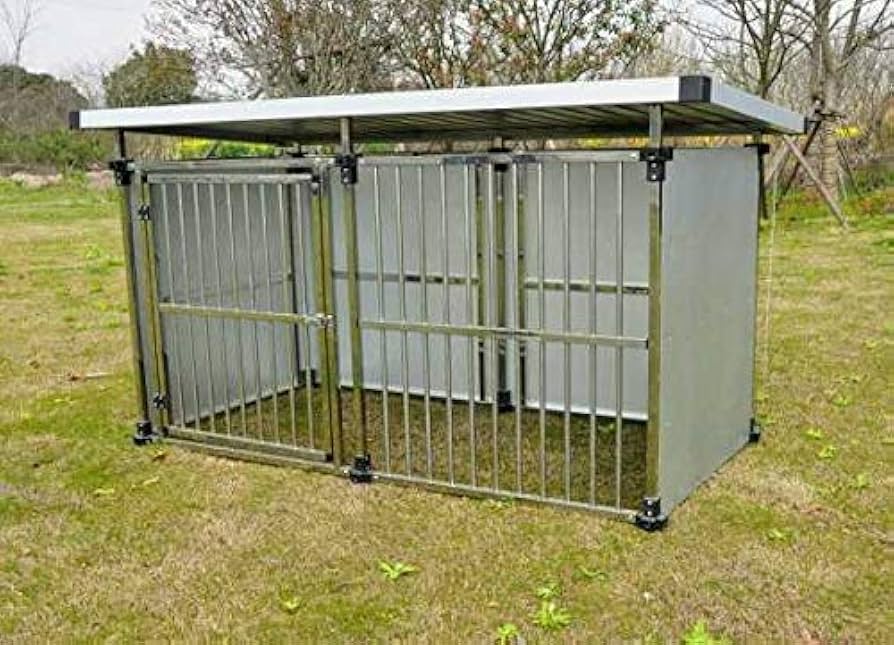 ステンレス製ドッグハウス　DFS-M1（0.5坪屋外用犬小屋）中型/大型犬用 Amazon | 大型犬小屋 ステンレス製 ドッグハウス DFS-M1 (0.5坪