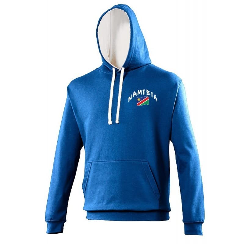 Sweat capuche rugby Namibie mixte bleu S protège du froid pour supporter