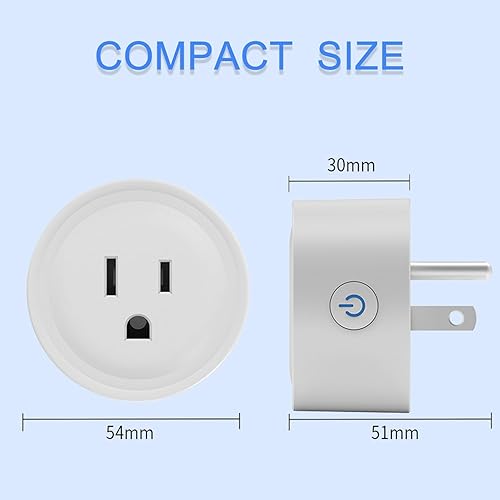 Vista 8 de ExIoTy Enchufe inteligente, funciona solo con Alexa, configuración simple con un comando de voz, control de voz, control remoto, temporizador