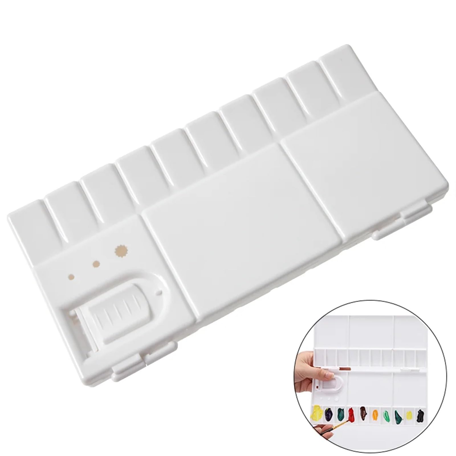 Farbmischpalette, Aquarellfarben-Set, 2-teilig, Faltbare Palette, Mischtablett, Renovate-Pigment-Malwerkzeug