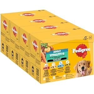 PEDIGREE DOGCARE Hundefutter Portionsbeutel Vitality+ Chunks in Soße Adult 4 x 12 x 85g
