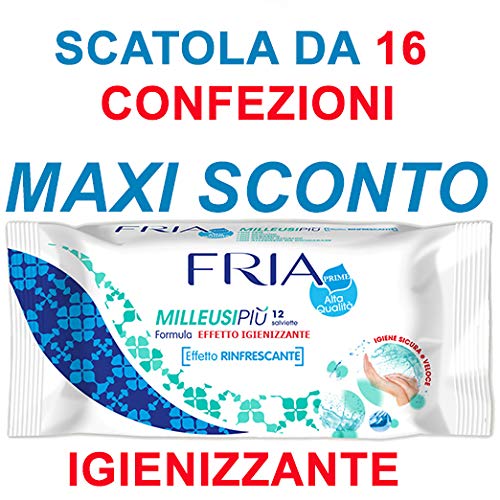 SALVIETTE IGIENIZZANTI FRIA 16 CONFEZIONI ALCOLICHE