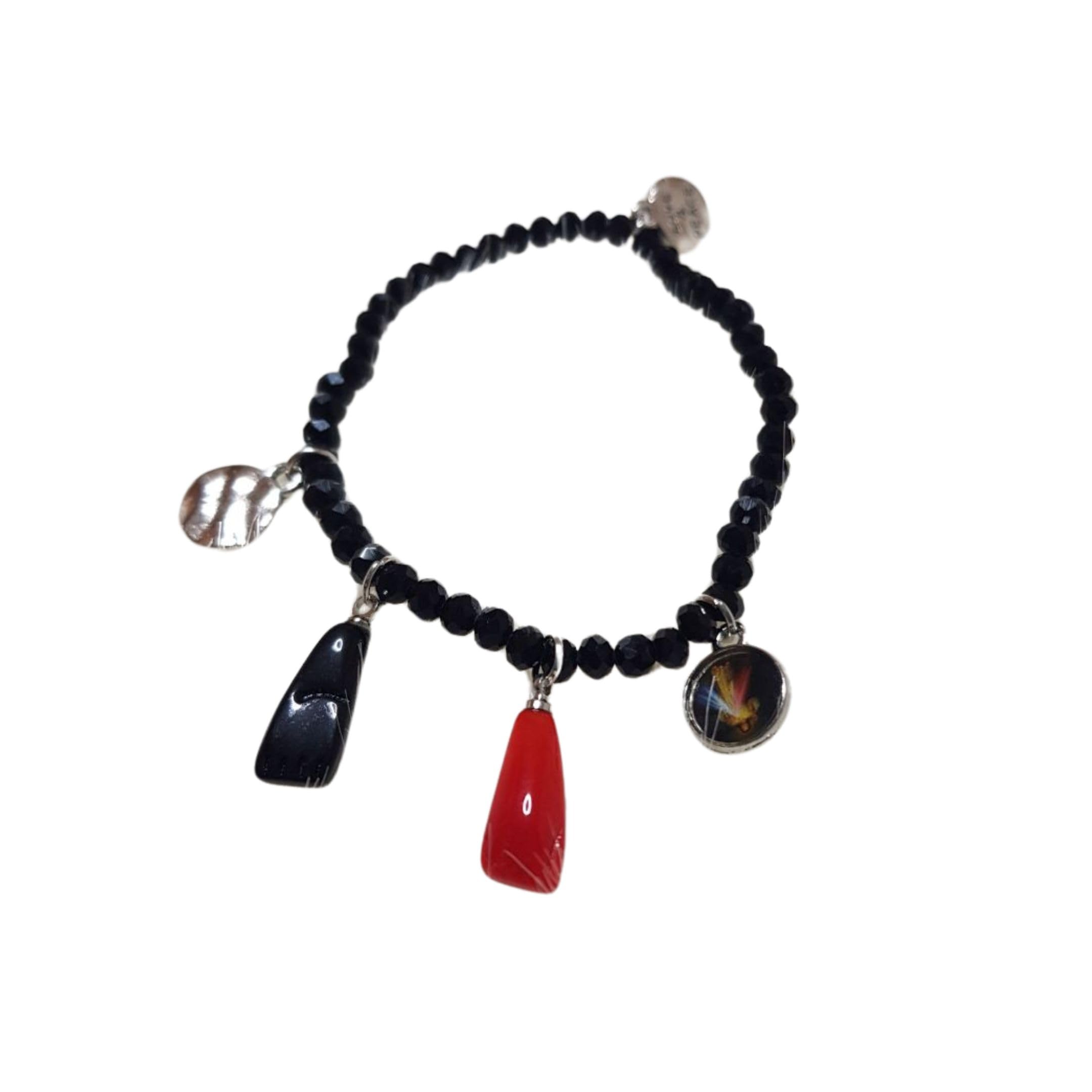 Genérico Pulsera de Azabache Amuleto Pulsera para el Mal de ojo Pulseras para Mujer y Hombre Bisuteria Barata, AJUSTABLE, Negro