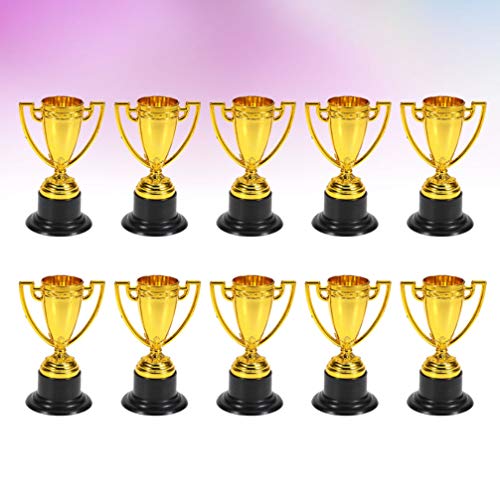 Ipetboom 10 Pcs Ganhar Prêmios Mini Troféus De Plástico Troféu De Competição De Jogo Lembrancinhas M