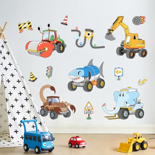 Vinilos decorativos de vehículos y animales para pared miniatura 4