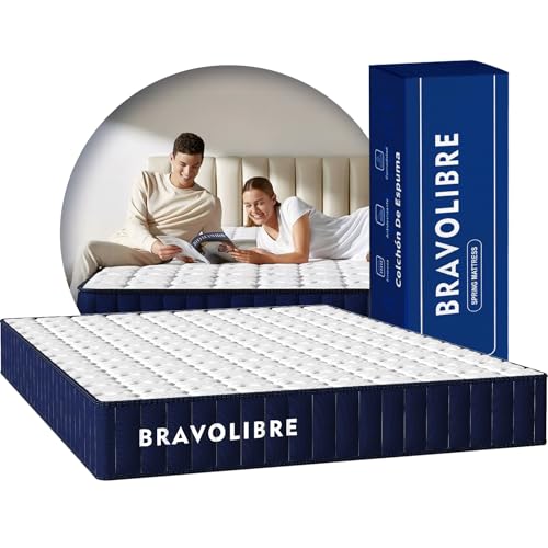 Opiniones y reviews de Colchones king size disponible en línea. 47 BRAVOLIBRE Colchón Hybrid King Size 200x190cm – Memory Foam & Resortes 25cm de Altura I Colchones en Caja I Alivio Dolor de Espalda I 100 Noches de Prueba I 10 Años de...