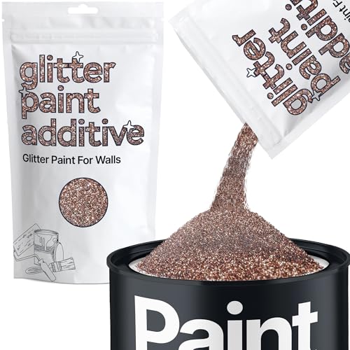 Hemway Glitzeradditiv, Zusatz für Dispersionsfarben auf Wasserbasis, 110 g, braun
