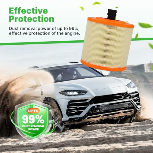 Image of Engine+Cabin Air Filter Fit for 2016-2019 Chevrolet Cruze 4Cyl 1.4L | 2016-2019 Cadillac ATS V6-3.6L (Not Limited), CF11966, 13367308, 99% Filtration Efficiency, Easy Install, Odor control