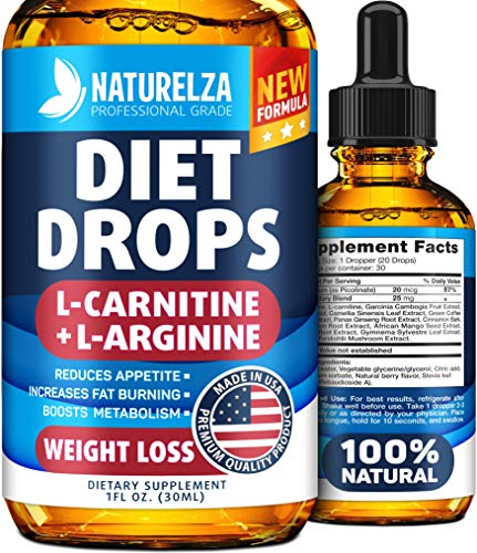 Weight Loss Drops - Made in USA - Best Diet Drops for Fat Loss - Effective Appetite Suppressant & Metabolism Booster - 100% Natural, Safe & Proven Ingredients - Non GMO Fat Burner