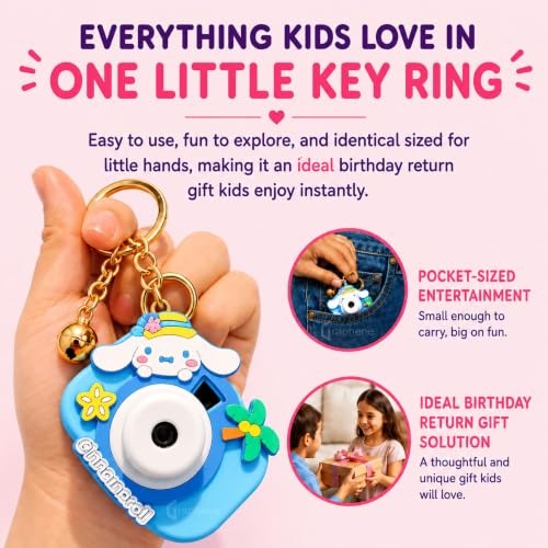Image of GRAPHENE Cartoon Camera Projection Real Charm Multicolor Key Chain Projector Toy Cute Bell Keyring 5-10 Years Kids Boys Girls Birthday Kitty Return Gifts School Hand Bags Key Ring (Pack of 12)