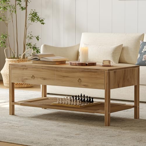 Dowinx Boho Coffee Table with Storage, 42