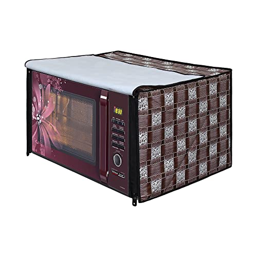 Image of DREAM KING Stylish Design & Printed Microwave Oven Cover Full Closure |waterproof & Dustproof Oven Cover Suitable for All Models - Multicolour SA41