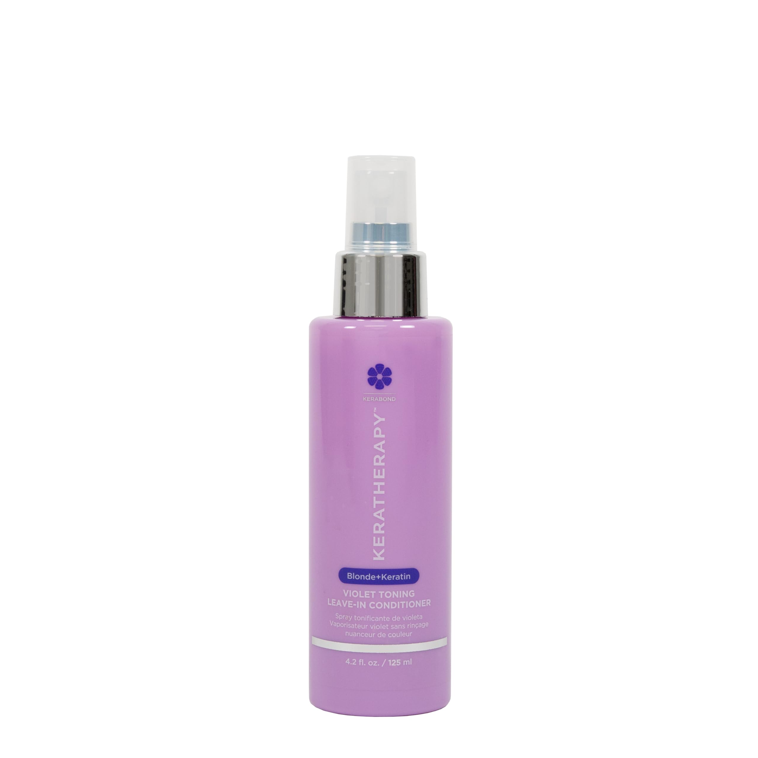 KERATHERAPY Keratin Infused Violet Toning Leave-in Protectant for Blonde, Highlighted, Silver & Gray Hair - Sulfate & Paraben Free, 3.7 fl. oz.