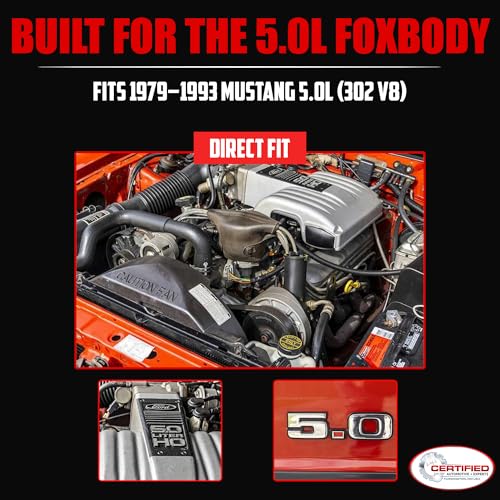 Image of Stealth Black Thermal Barrier Shorty Headers 79-93 Ford Mustang 5.0L LX GT | 302 V8 Foxbody Direct Bolt-On Stealth Performance Exhaust Headers With Copper Gaskets & Hardware Kit 5.0 Fox Body 1979-1993
