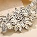 Hapibuy Crystal Rhinestone Pearl Hair Clip Comb Silver Wedding Hair Acessory Bridal Hair Pins Bride Headpiece