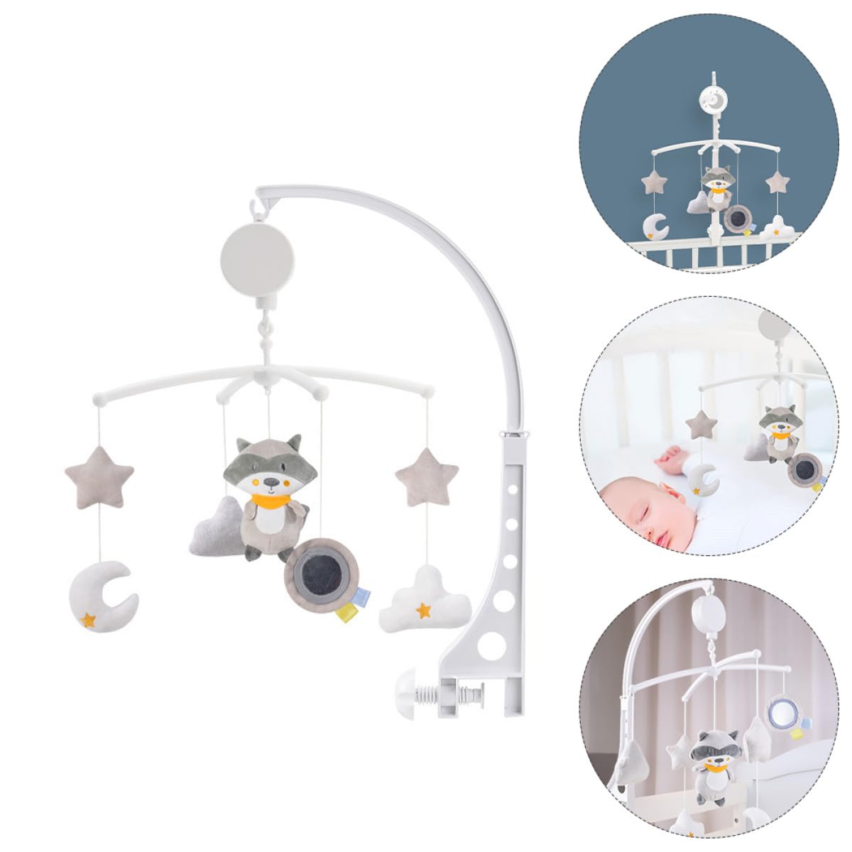 Colgante Decoración para Guardería Adecuado como Obsequio Campana Musical Giratoria de Plástico para Cuna de Ñiño para Baby Shower o Cumpleaños
