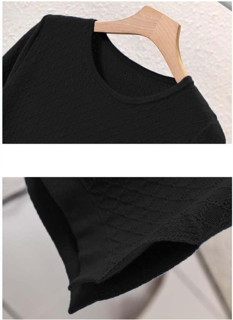 Womens Short Sleeve Sweaters Tops Summer Thin Pullover Cotton Knit Shirt Crew Neck Lightweight Pointelle Blouse - Image 3