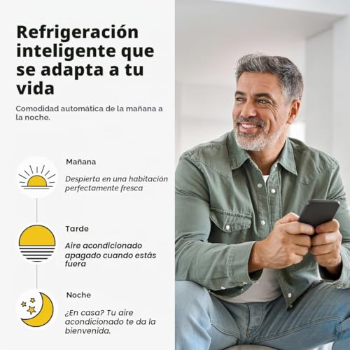 Miniatura 6 de Sensibo Sky - Controlador WiFi Inteligente de Aire Acondicionado. Mantiene la Comodidad con energía eficiente. Instalación fácil y rápida. Termostato automático Compatible con Google, Alexa, Siri.
