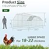 Large Metal Chicken Coop with Run, Walk-in Chicken Run Pen Poultry Cage, Water-Resistant & Anti-UV Cover, 9.2’Lx18.7’Wx6.4’H #1