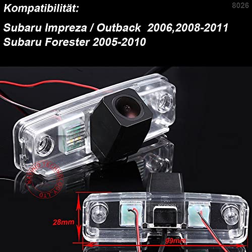 Kalakass Car Backup Camera,IP 67 Waterproof LED Night Vision License Plate Reverse Rear View Back Up Car Camera for Impreza MK3 WRX Sedan Outback Forester STi Sedan - Image 2