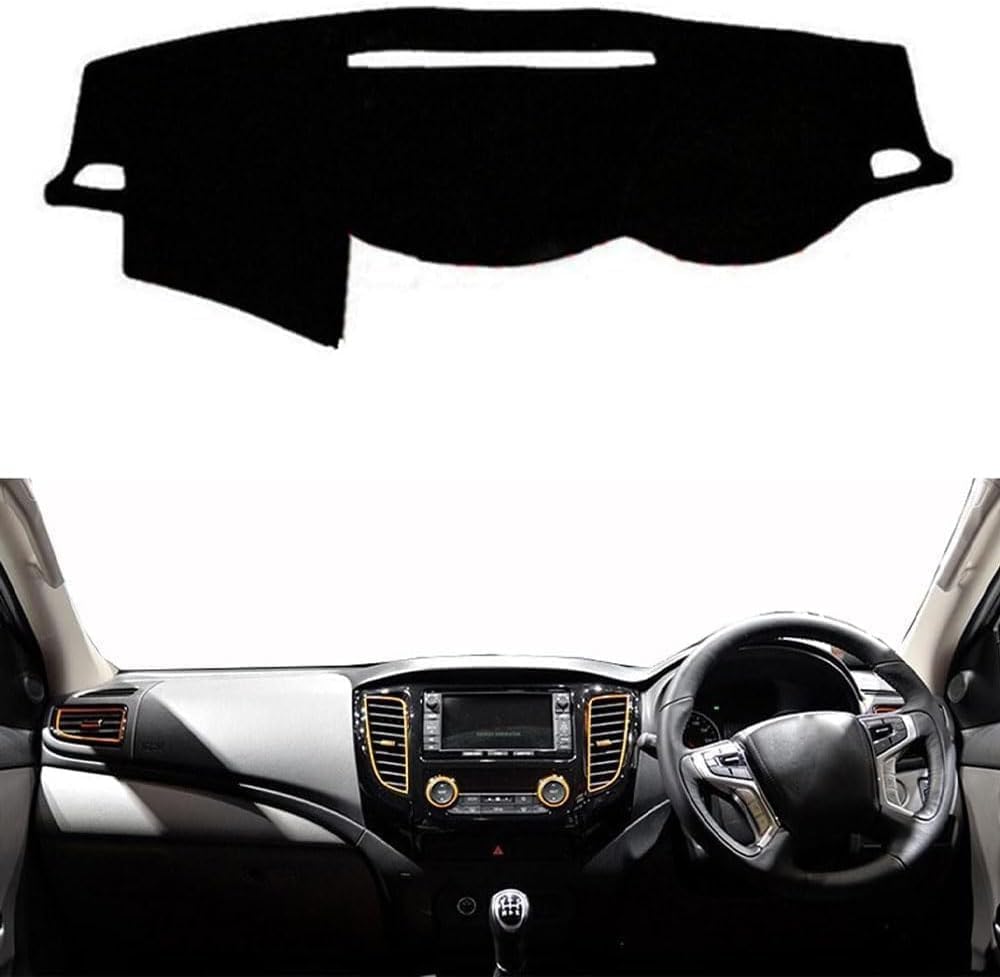 ZhangXD Car Dashboard Cover for Mitsubishi L200 2015-2019, Non-Slip Dash Board Sun Shield Protector Anti-Glare Anti Dust Interior Accessories