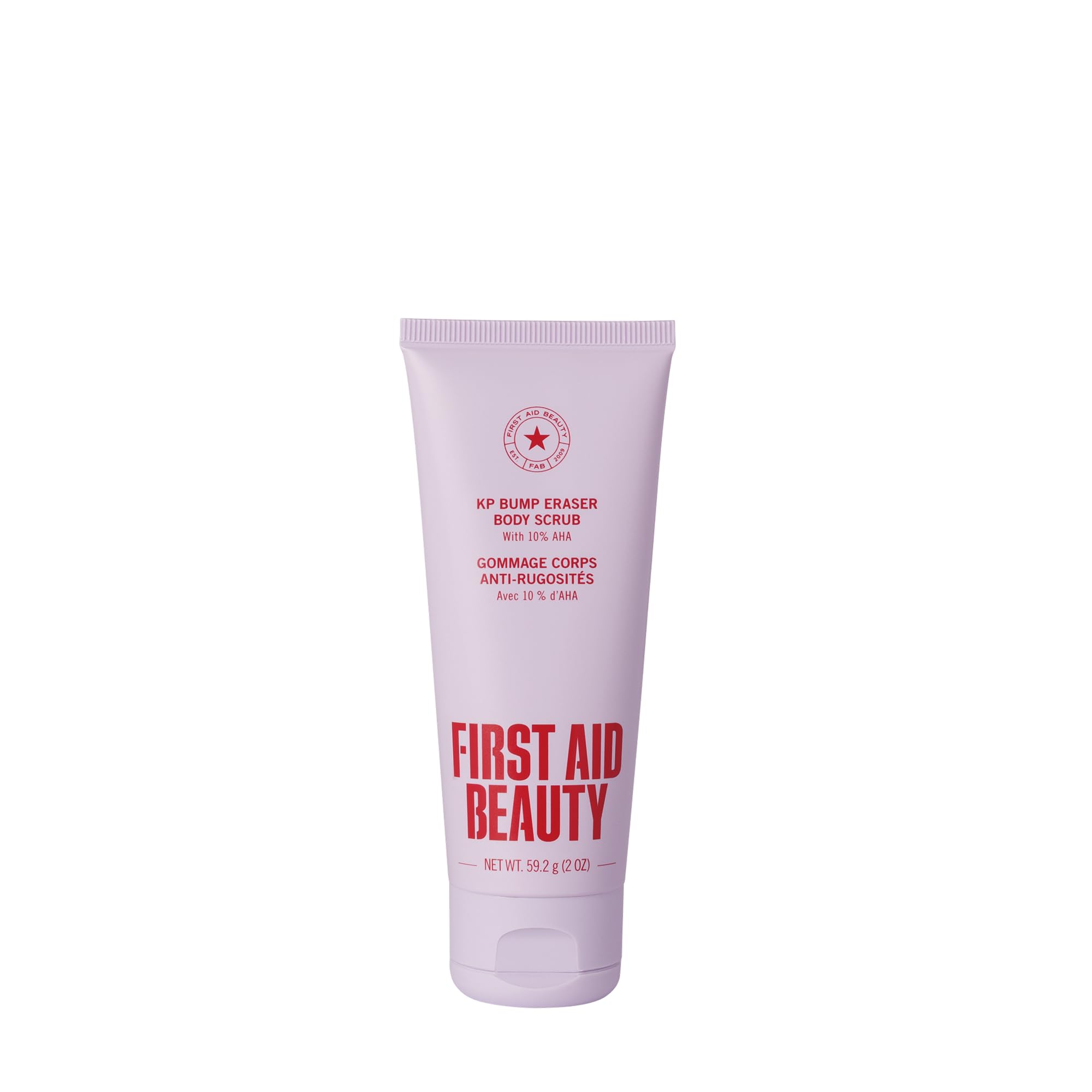 Photo 1 of First Aid Beauty KP Bump Eraser Body Scrub with 10% AHA - Dermatologist-Tested Keratosis Pilaris Exfoliator - Support for Rough Bumps, Uneven Skin Texture & Strawberry Skin - Sensitive Skin - 2 oz