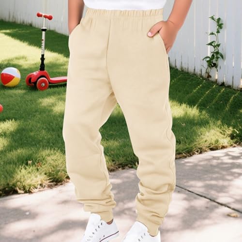 Boys Solid Elastic Waist Sweatpants Soft Casual Athletic Joggers Teen Fall Winter Solid Color Pants with Pokets2