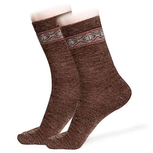Image of American Mammoth Alpaca Wool Socks Nordic 2Pairs for Women - Comfortable & Warm Winter | Ultra Durable BDCH