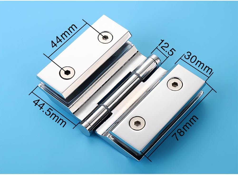 Abrazadera de vidrio 180 grados con bisagra aleación zinc