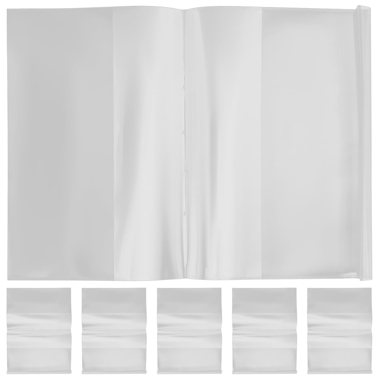 Clear Book Covers : 10Pcs Plastic Notebook Cover Waterproof Protective Sleeves for Books A5 Textbooks