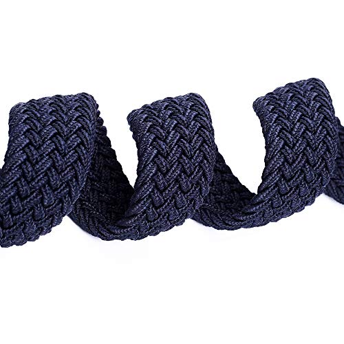 Image of Young Boys Girls | Braided Stretch Elastic Belt | Pin Prong Buckle | Loop End Tip | 1 inch width | 5 Sizes 5 Colors