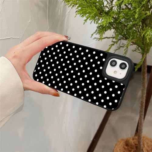 Coque iPhone SE 2022 et 7/8 rigide fine noire et blanche à pois
