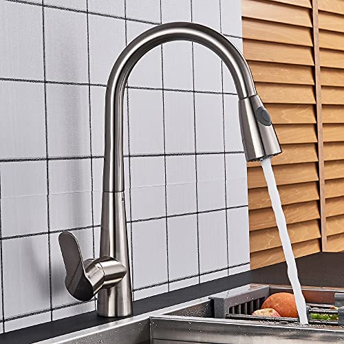 Mélangeur eau chaude froide pour évier de ferme et bar avec douchette rétractable - 7