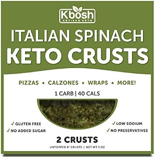 Kbosh Keto Crusts - The #1 Italian Spinach Keto Pizza Crust - Only