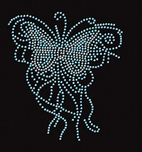 Bling Butterfly 10 Rhinestone Iron on Transfer