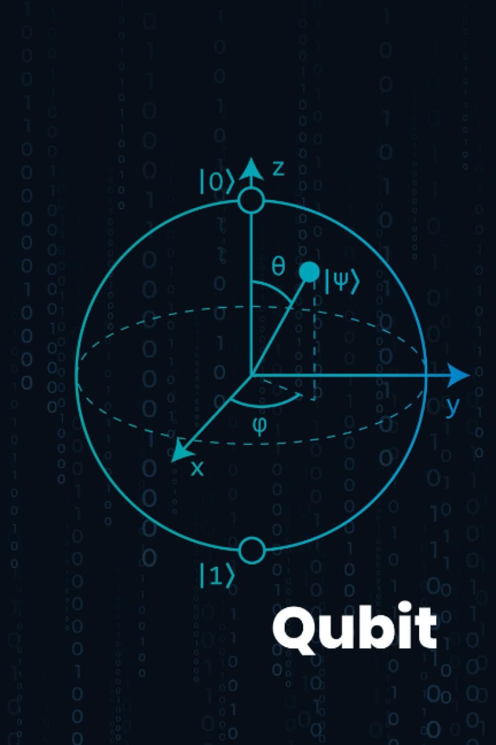 Qubit Qantum Bit Notebook: 120 Pages of Ruled Lined & Blank Paper