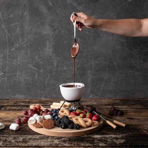 Image of Boska Choco Petit Marie Fondue - Chocolate Fondue Pot Set - Fondue mug - Microwave and Dishwasher Safe Ceramic - Chocolate Fountain Snack - Small Kitchen Appliances