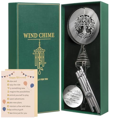 Retirement Gift for Women Men 2026, Retirement Wind Chimes, Funny Happy Retirement Gifts for Wowen, Coworker, Teacher, Friends, Boss, Nurse, Mom, Grandma, Best Retiree Gift Ideas