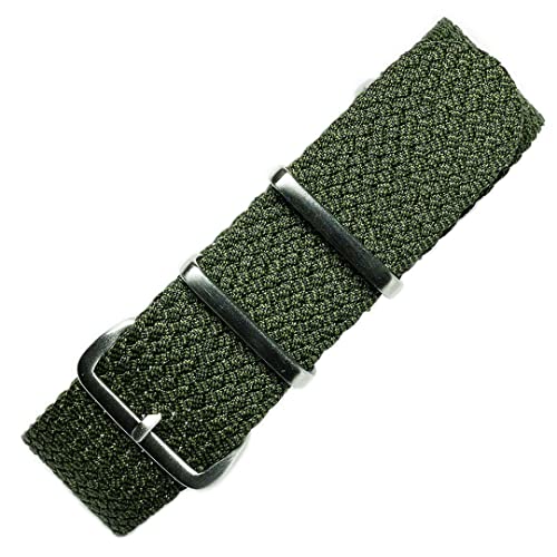 Image of time+ Tropic NATO G10 Perlon Military Watch Strap Black - Choose Hardware & Width (18mm,20mm,22mm)