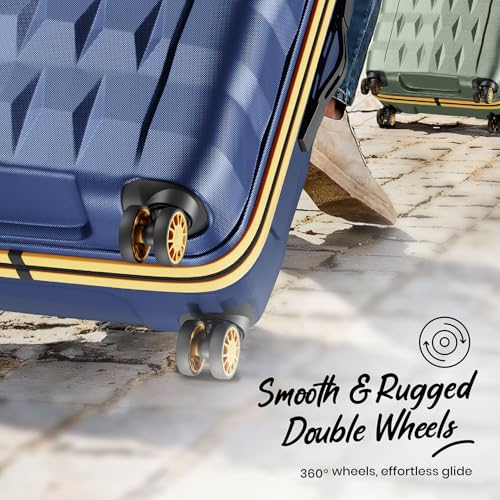 Image of Aristocrat Comet Check-in Trolley Bag 66cm | Medium | Hard Luggage| Smooth 8-Wheel Suitcase| Combination Lock with Sturdy Zipper | Full Fabric Convipack | 3-Year International Warranty (Blue)