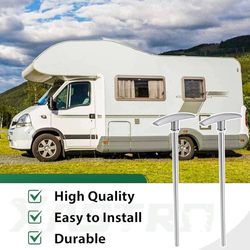 Image of 2 Pack RV Waste Valve Extension, Sewer Gate Aluminum Tube Extension, Dump Valve Extension, RV Waste Handle Replacement, Tube 9 inch TX9HPB Compatible with Valterra Camco Most Model